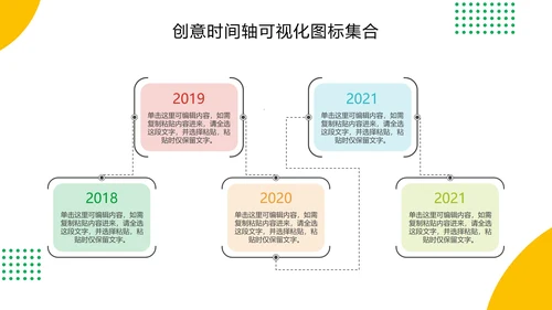 创意时间轴可视化图标集合PPT模板