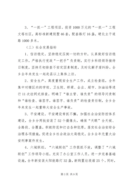 乡镇综合目标运行情况自查报告.docx