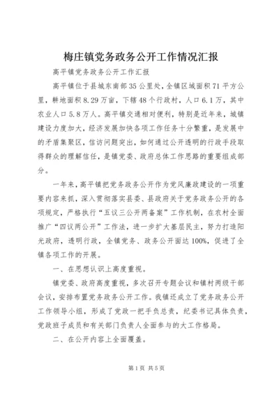 梅庄镇党务政务公开工作情况汇报 (3).docx