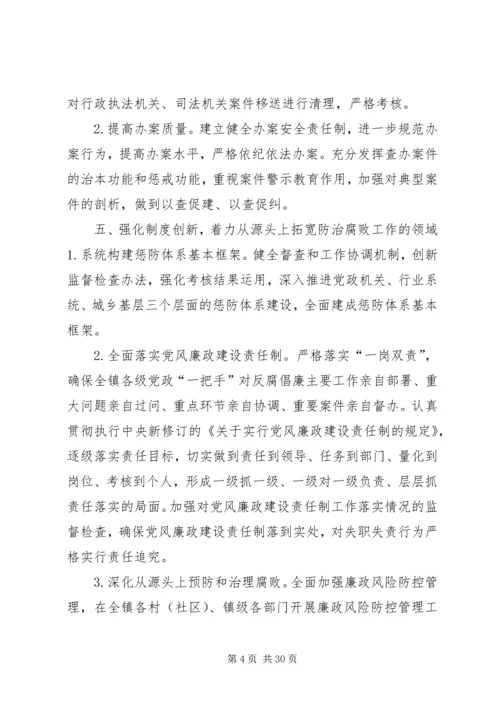 乡镇纪检监察室年度工作计划.docx