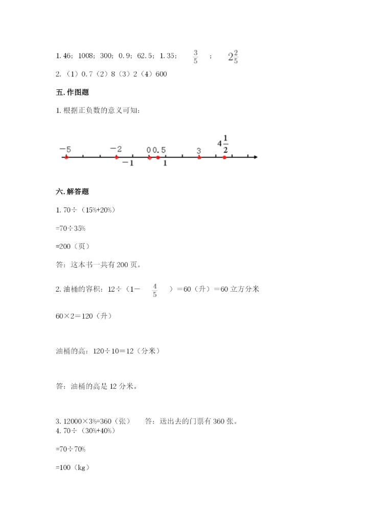 小升初六年级期末测试卷含答案（培优a卷）.docx