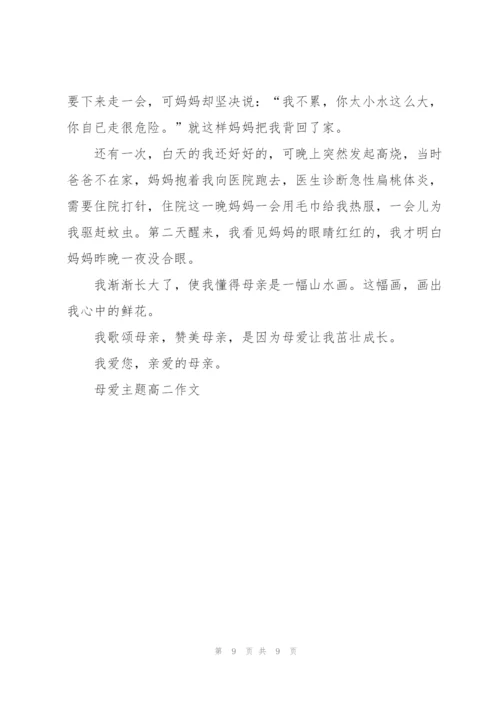 母爱主题高二作文5篇.docx