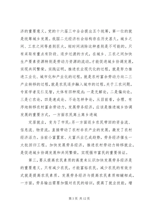 劳务经济工作会议上的讲话.docx