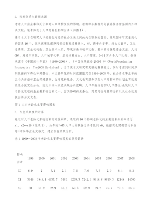 人口老龄化影响因素的灰色关联分析-本科毕业论文格式.docx