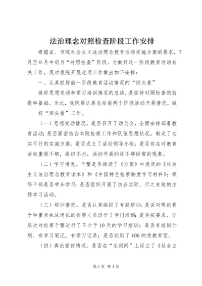 法治理念对照检查阶段工作安排 (4).docx