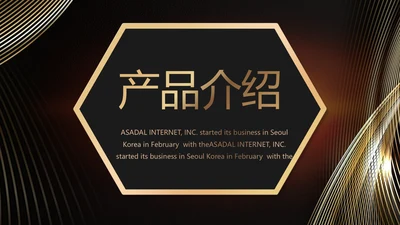 黑色炫酷公司产品介绍宣传通用PPT动态模板