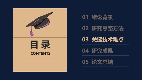 深色毕业论文答辩通用PPT模板
