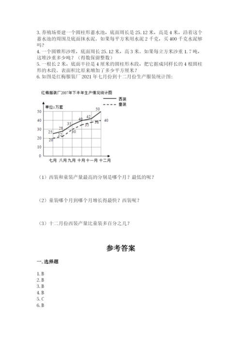 北师大版小学六年级下册数学期末综合素养测试卷（基础题）.docx