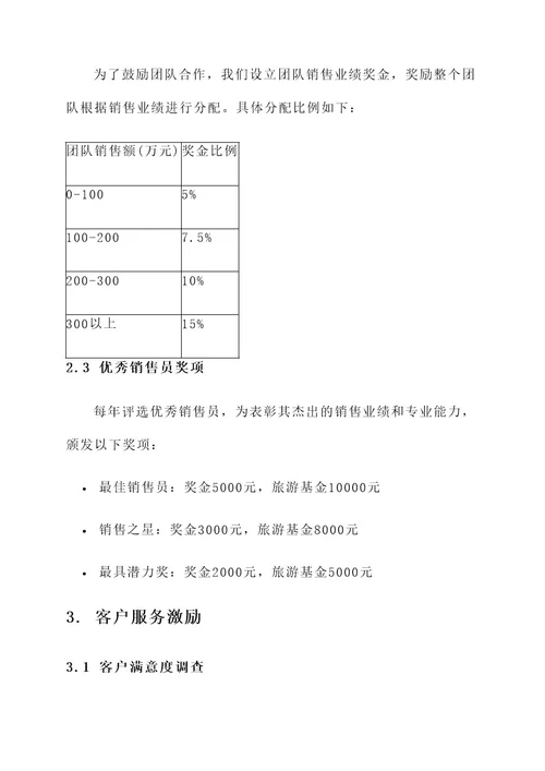 保险公司激励政策方案