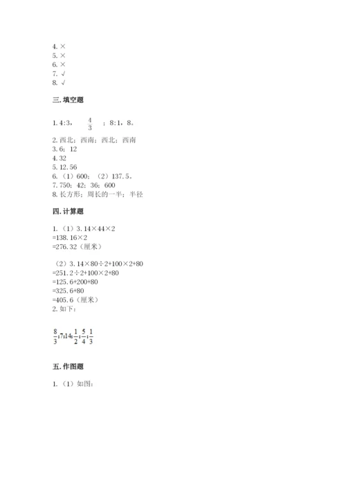 小学数学六年级上册期末卷附参考答案（完整版）.docx