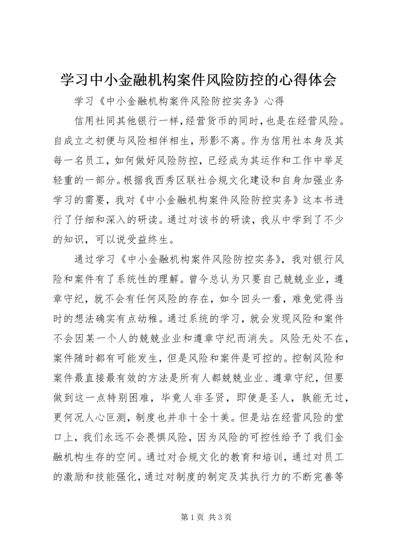 学习中小金融机构案件风险防控的心得体会_1 (5).docx