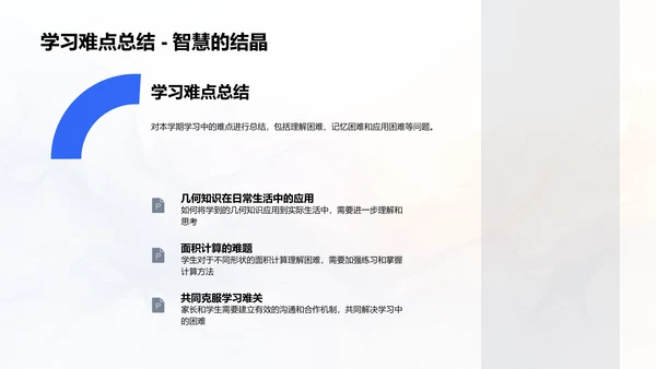 数学学习总结报告PPT模板