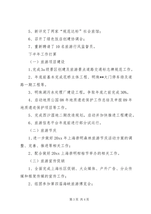 旅游局上半年工作总结暨下半年工作计划 (2).docx