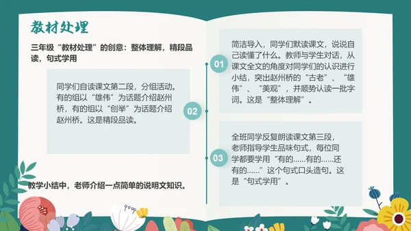 绿色插画风阅读教学设计多文本阅读教学设计课件PPT模版读书