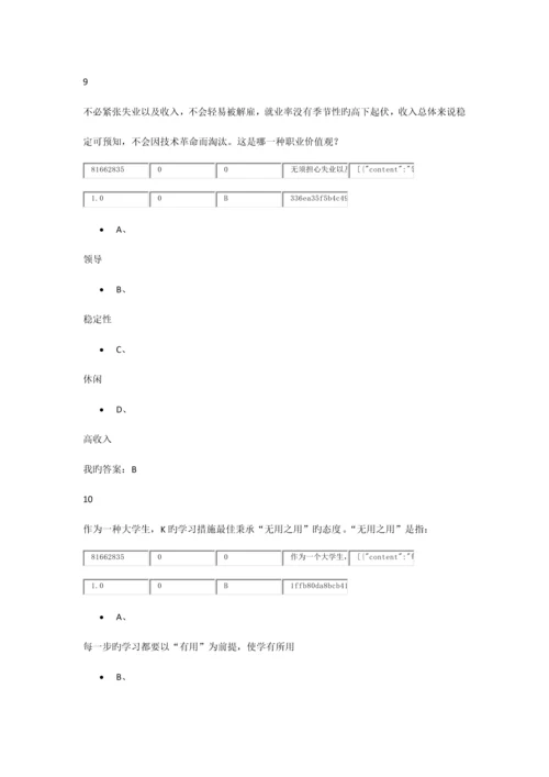 尔雅选修课大学生职业生涯规划.docx