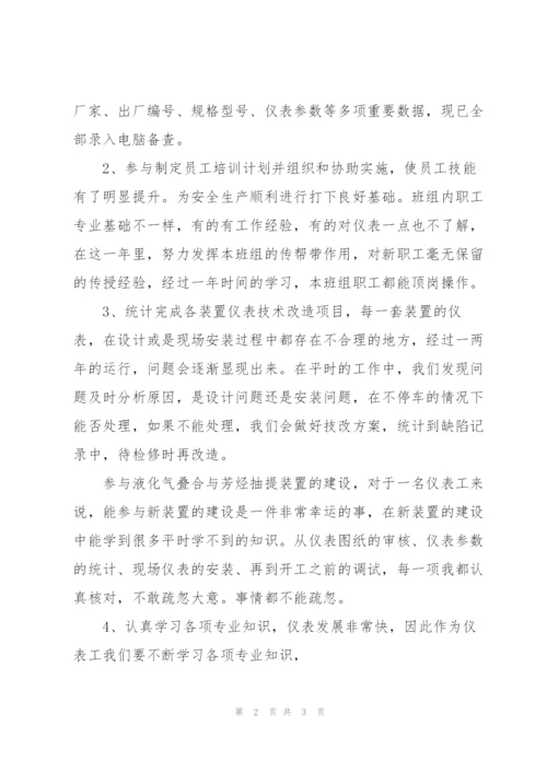 仪表工作总结.docx