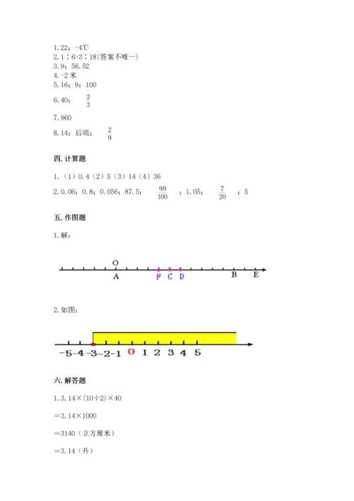 六年级下册数学 期末测试卷含答案（典型题）.docx