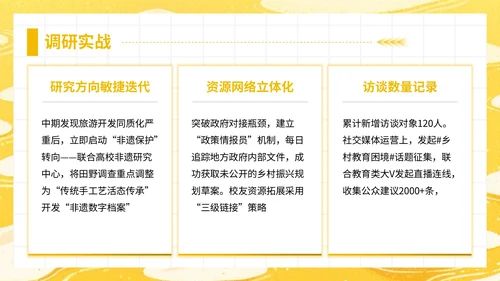 黄色插画风大学生暑期社会实践