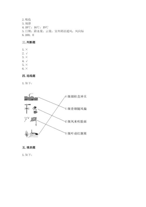 教科版三年级上册科学期末测试卷附答案【实用】.docx