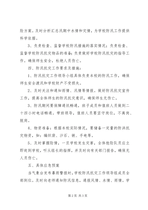 小学防汛抗灾工作应急预案 (3).docx