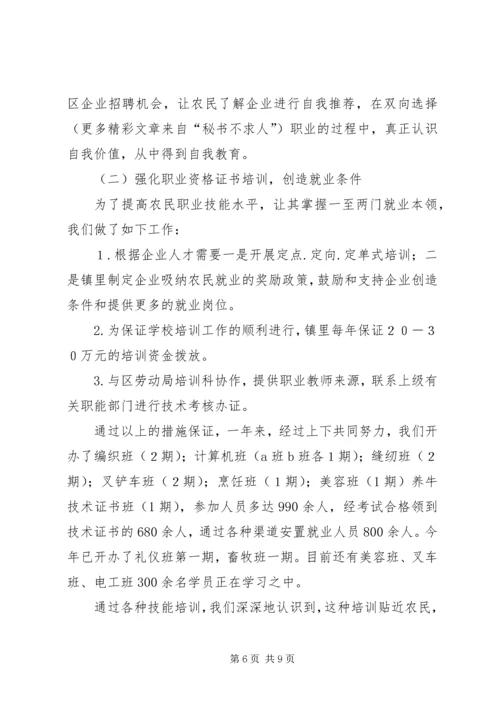 增强农民就业能力的培训情况汇报.docx