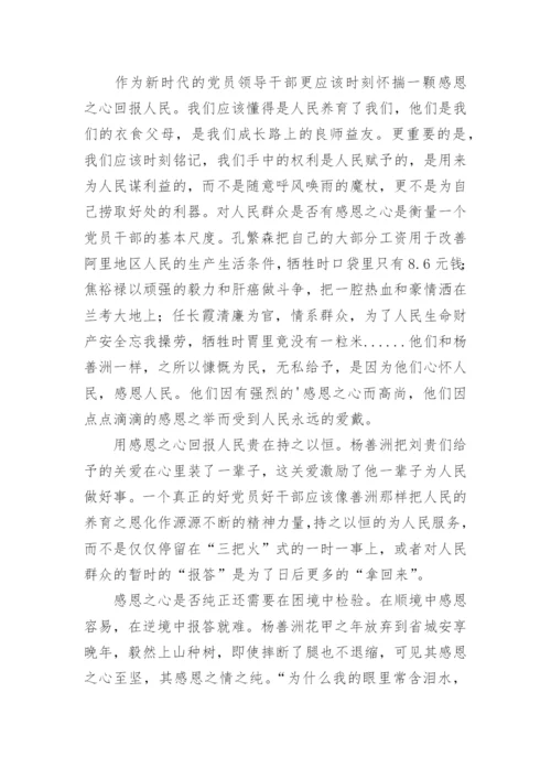 学习杨善洲精神心得体会.docx