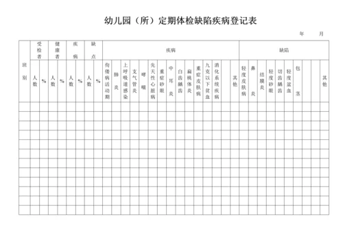 幼儿园专用表格大全.docx