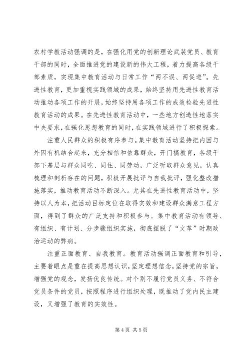 党内集中教育经验交流.docx