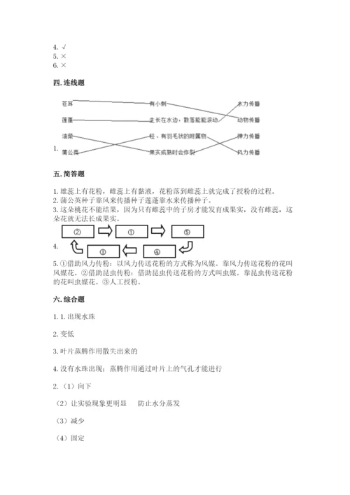 科学四年级下册第一单元《植物的生长变化》测试卷精品（名师系列）.docx