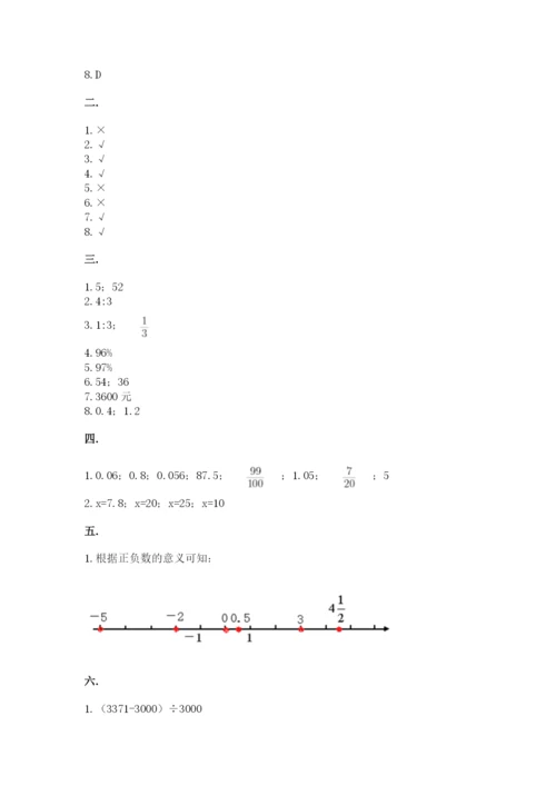 四川省【小升初】2023年小升初数学试卷精品加答案.docx