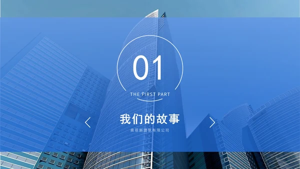 实景图分块式目录PPT模板
