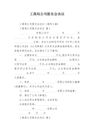 工商局公司股东会决议.docx