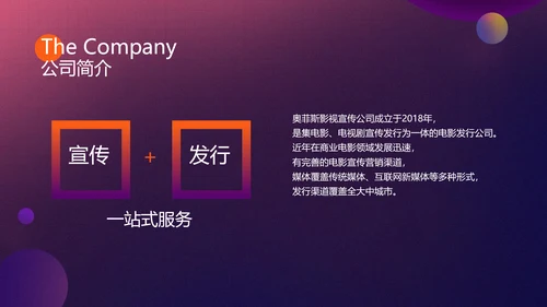 渐变风红色影视行业商业计划书PPT套装