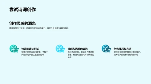 诗词教学讲座PPT模板
