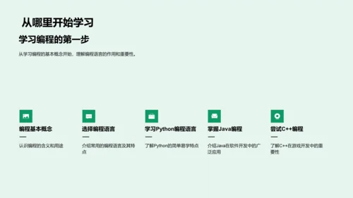 编程基础教学PPT模板