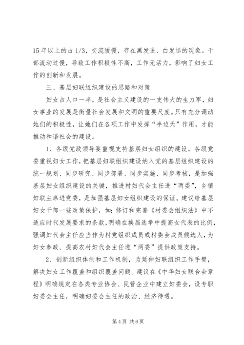 基层妇联组织建设调研报告 (2).docx