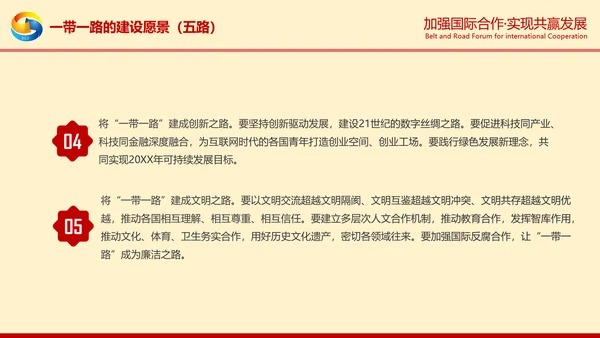 一带一路高峰论坛一带一路介绍PPT模板