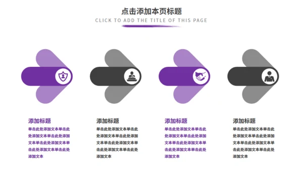 紫色商务汇报通用PPT模板