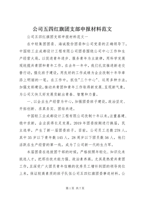 公司五四红旗团支部申报材料范文 (2).docx