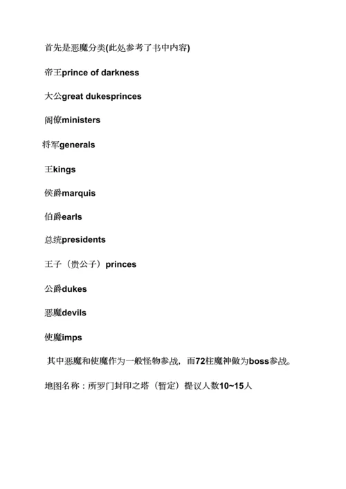 游戏专业策划专项方案.docx