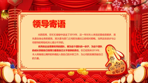 喜庆2023年会兔年开门红颁奖盛典ppt