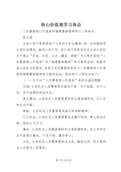 核心价值观学习体会 (4).docx