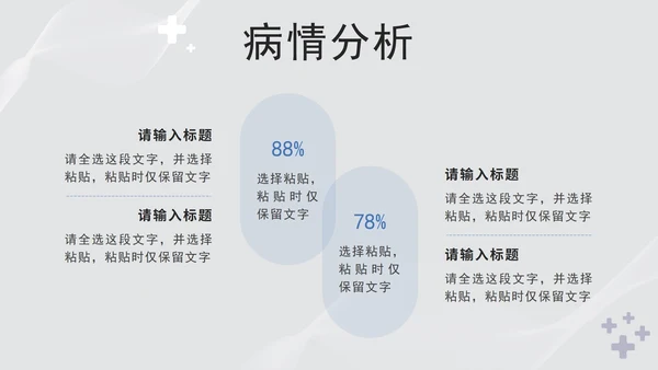 蓝色实景病例汇报PPT模板