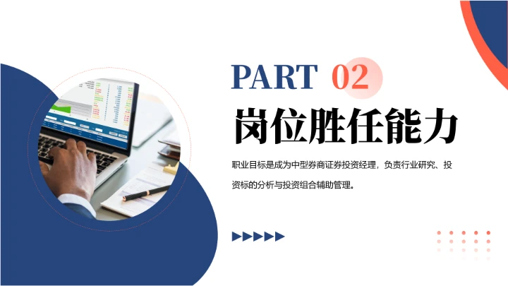 商务风会计专业大学生求职综合能力展示职业生涯规划通用PPT模版
