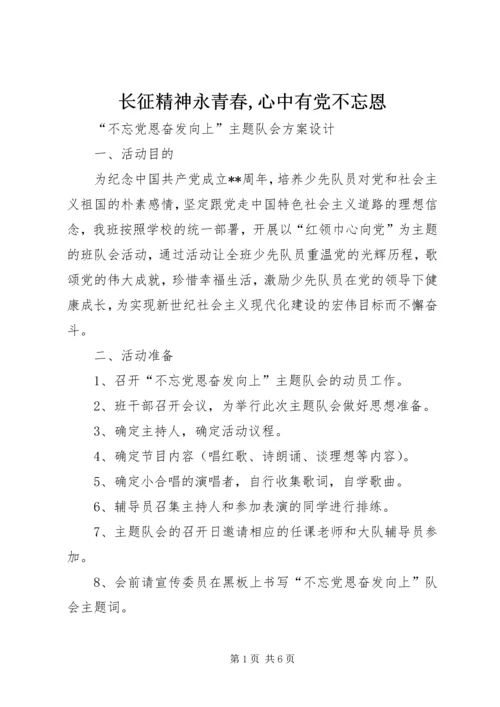 长征精神永青春,心中有党不忘恩 (3).docx