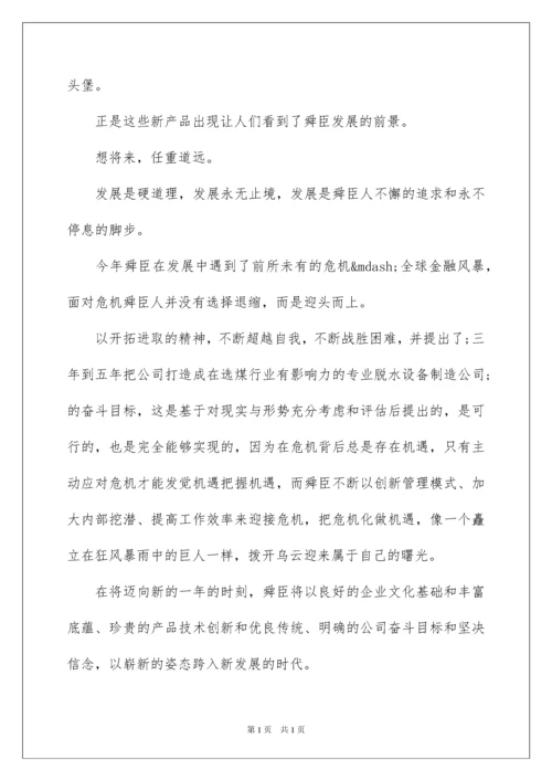 2022企业展望未来演讲稿.docx