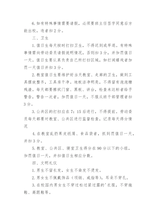 学校班级内部纪律管理规章制度.docx