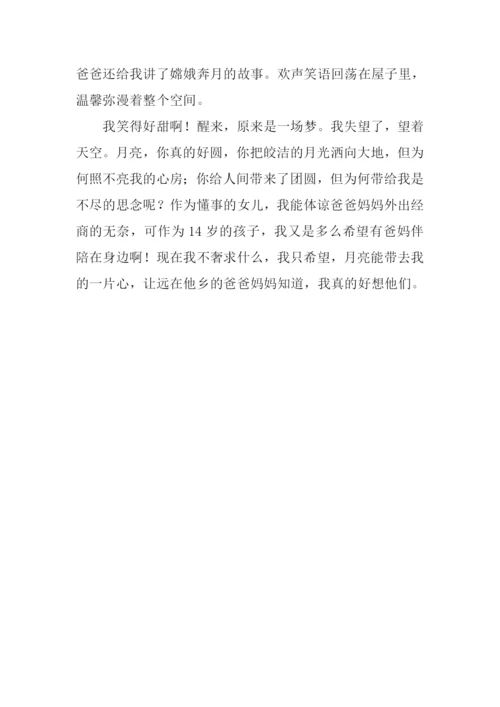 圆月下的怀念作文600字.docx