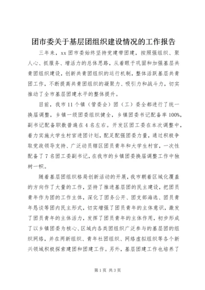 团市委关于基层团组织建设情况的工作报告 (2).docx