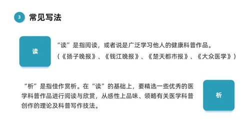 蓝色微粒体风医学科普文章写作PPT课件科普知识课件科普